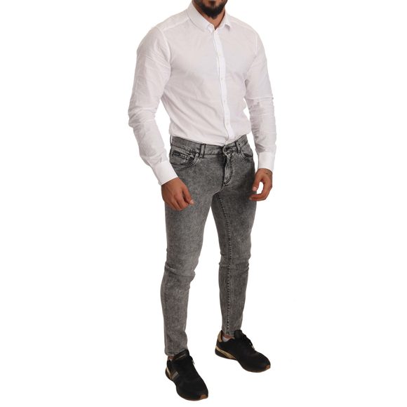 Dolce & Gabbana Gray Faded Soft Cotton Slim Fit Denim Jeans - Picture 4 of 4